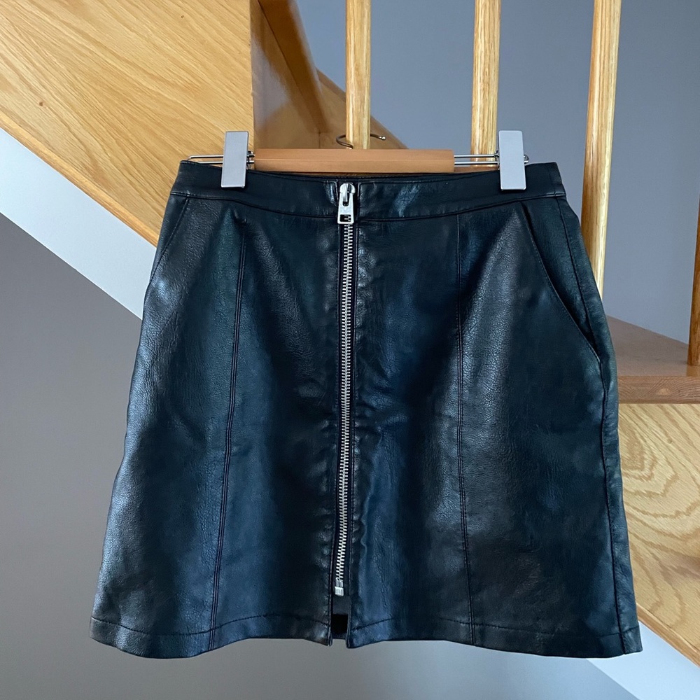 Faux leather skirt